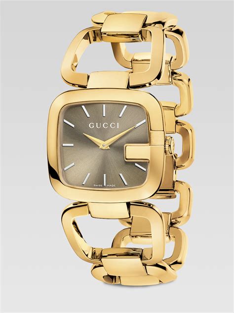 women gold gucci watch|gucci gold bracelet watch women's.